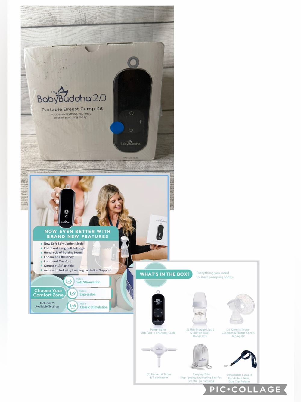 BabyBuddha 2.0 Portable Breast Pump Kit - Black